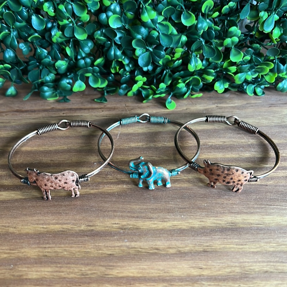 NEW (3 for $15) Bronze Metal Animal Bracelet - Picture 2 of 8